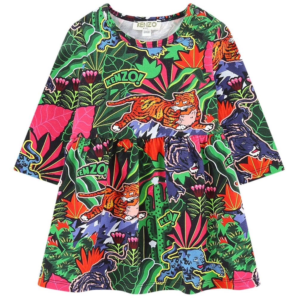 KENZO Kids Fantastic Jungle Print Dress